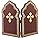 Saint St Nicholas Russian Orthodox Icon Diptych With Christ The Teacher 7 1/2 Inch, Dome Shape