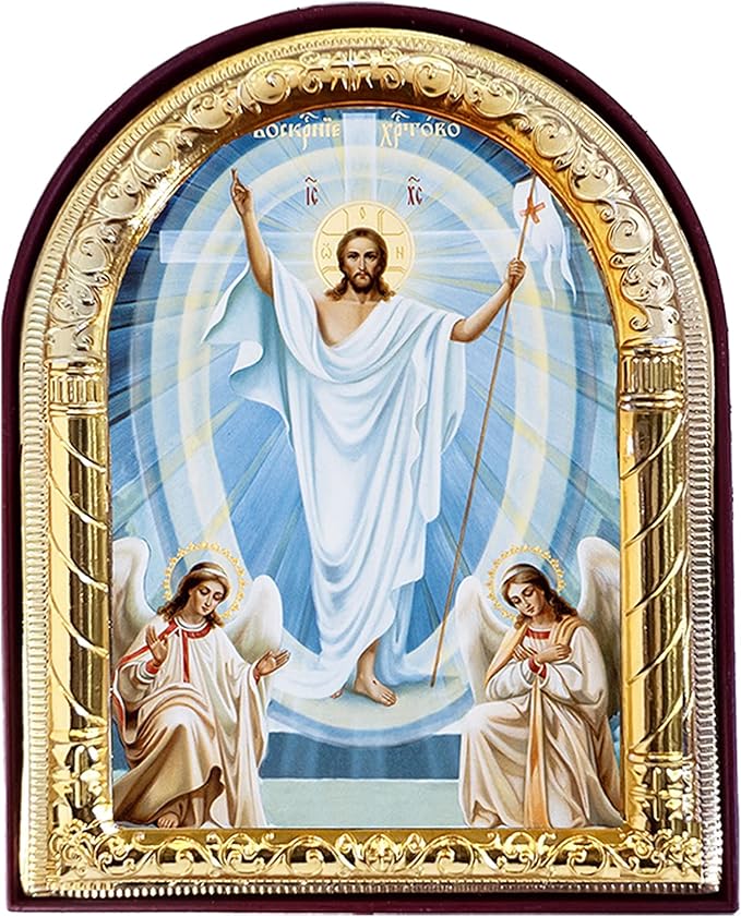 Resurrection of Jesus Christ Icon Assorted Arched