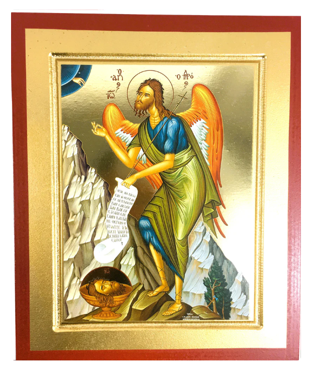 St. John the Baptist, Silk Screen Icon on Wood