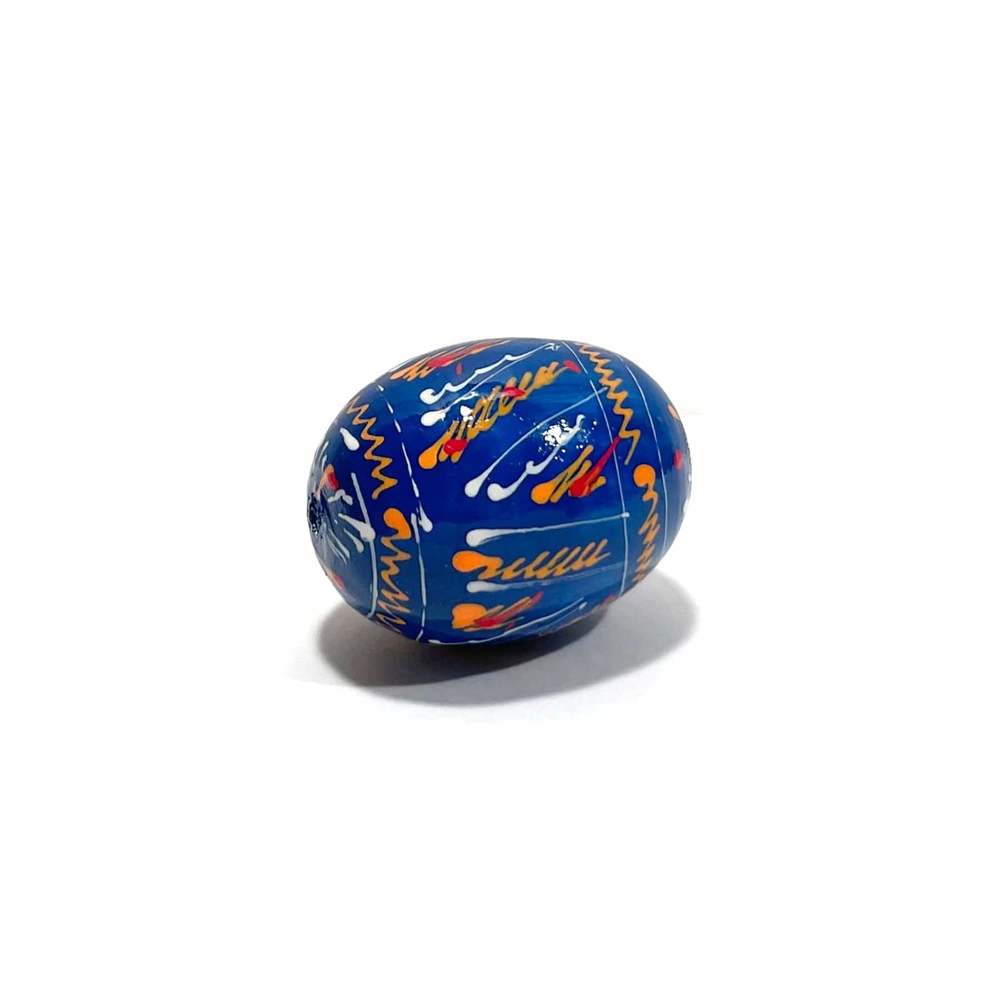 Mini Ukrainian Wooden Easter Egg: Blue