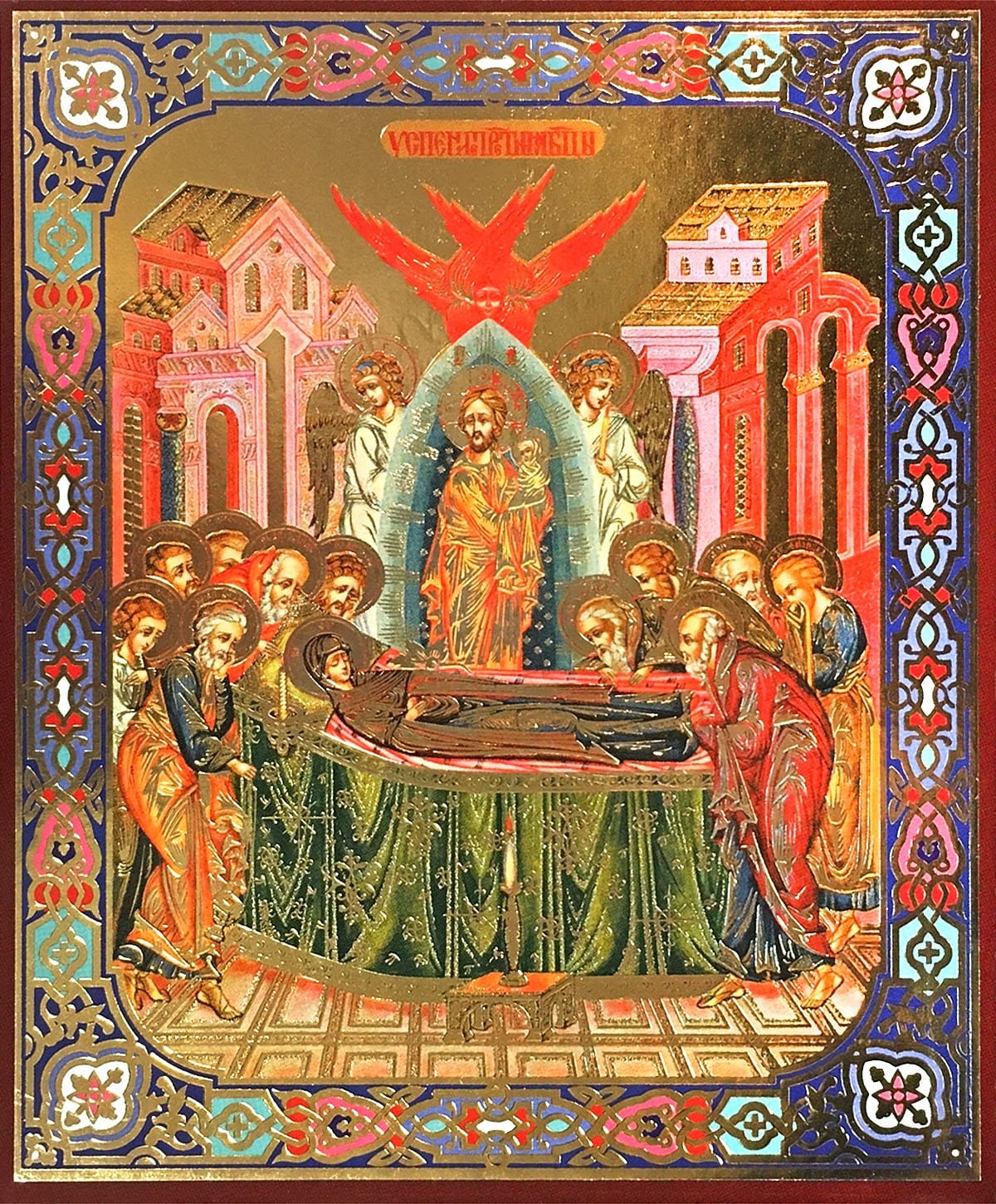 Feast Day of the Dormition of the Mother of God Icon (4.75 in)