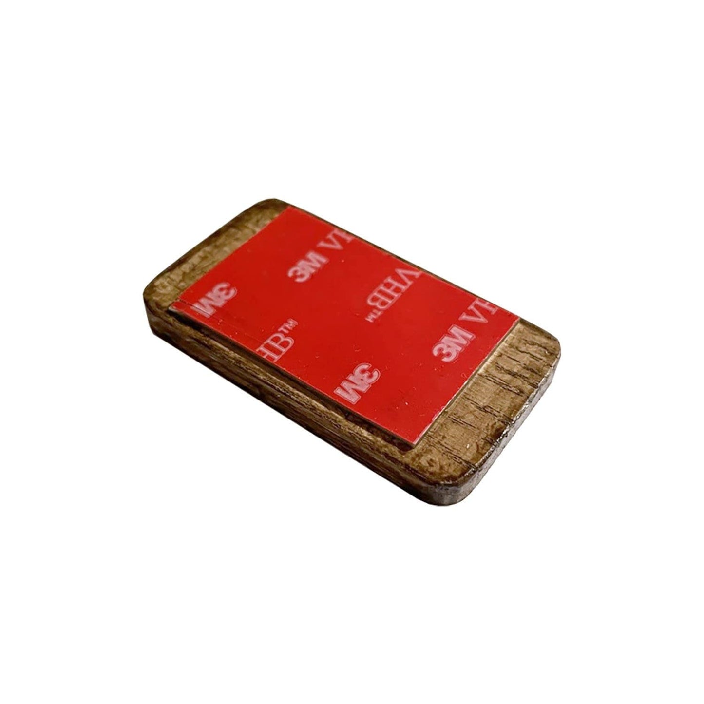 Small Gold-plated Car Icon Set into Natural Wood