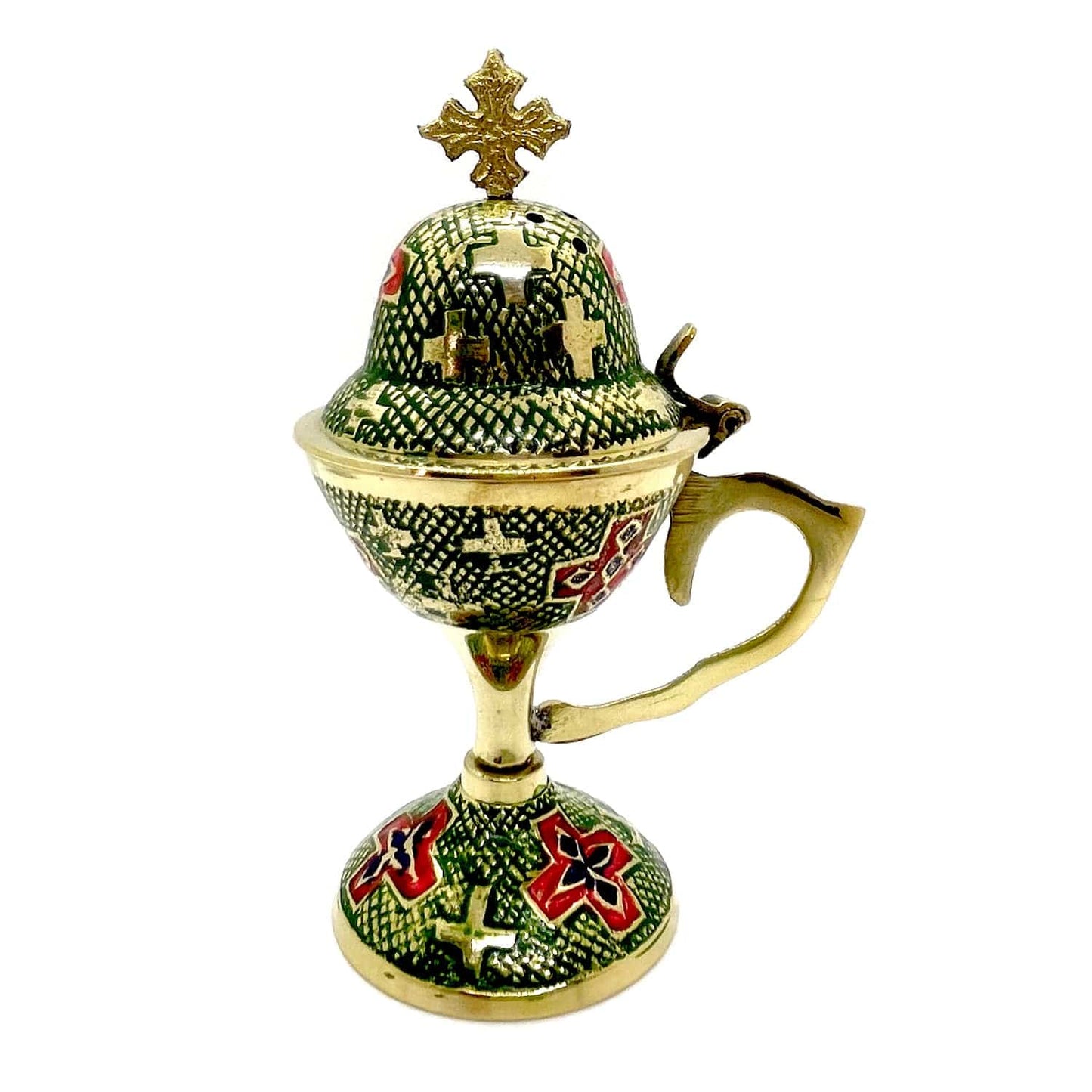 Home Censor, Brass Charcoal Burner: Green