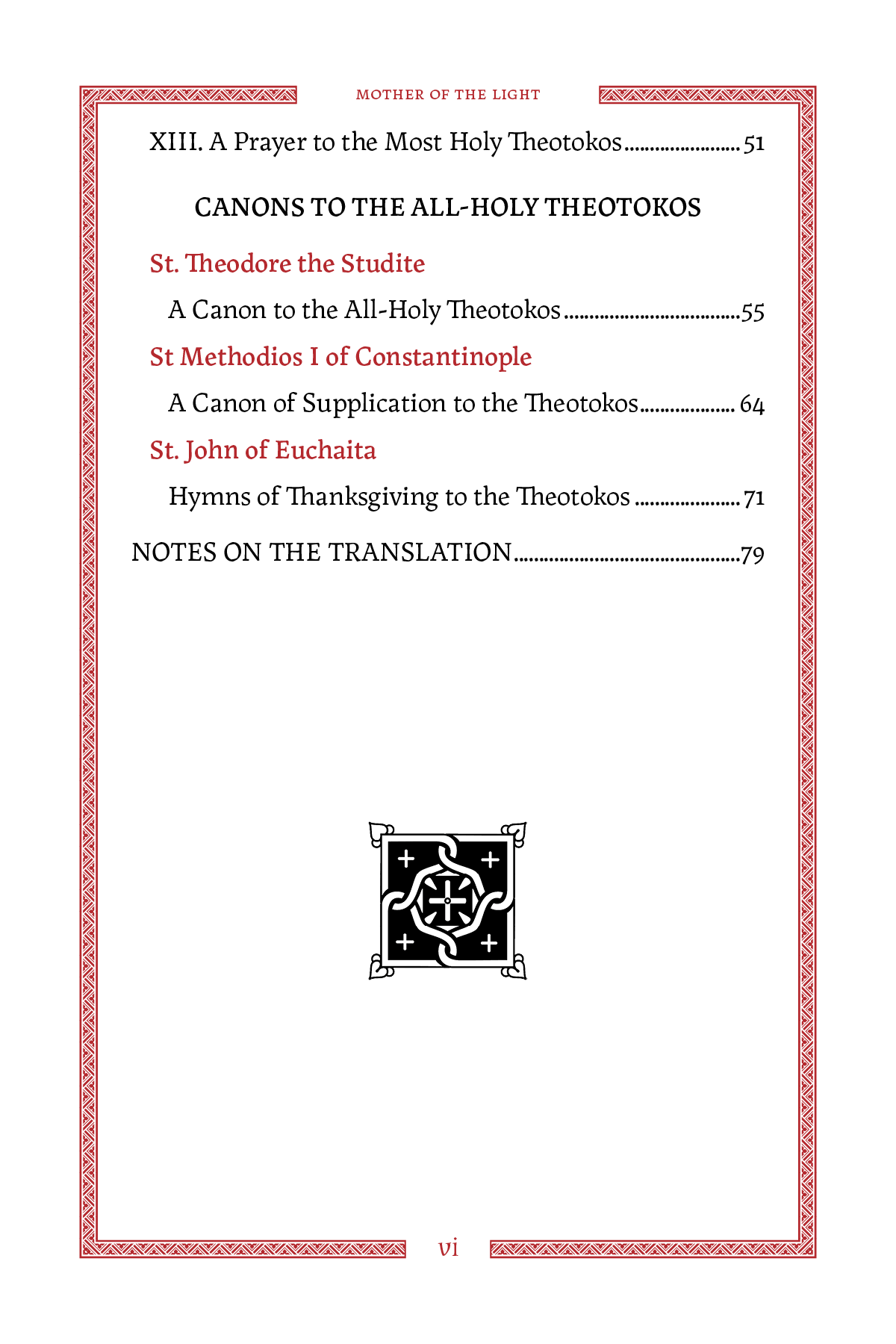 Mother of the Light: Prayers to the Theotokos