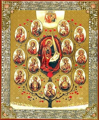 Mother of God "The High Jerusalem" Icon (4.75 in)
