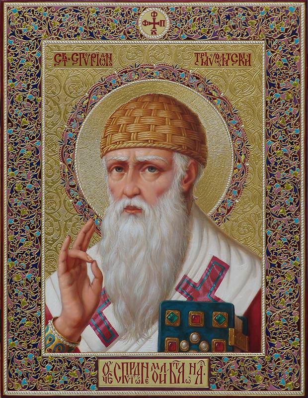 St Spyridon of Tremithus (Canvas Print, 6 in)