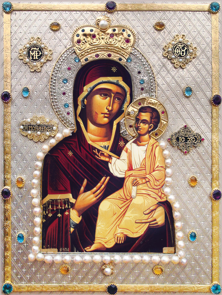 Mother of God "Hawaiian Myrrh-streaming Iveron" Icon - Large Classic Print