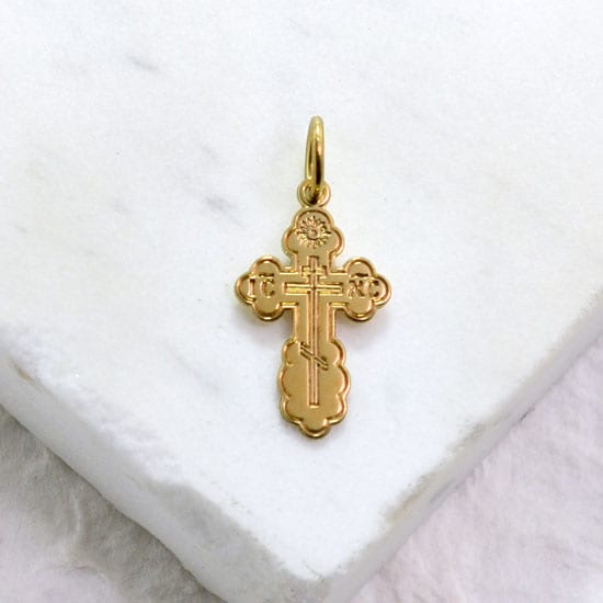 St. Olga Cross (14kt Yellow Gold) (Small)