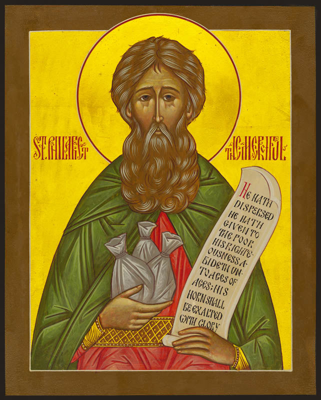 St Philaret the Merciful (Canvas Print, 6 in)