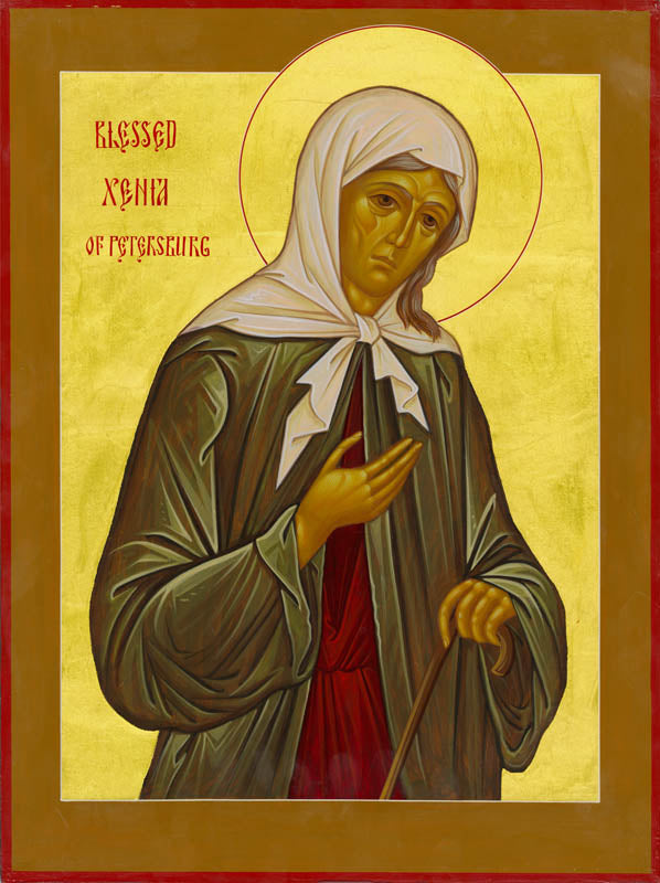 St Xenia of St Petersburg (Classic Print, 6"x 4 1/2")