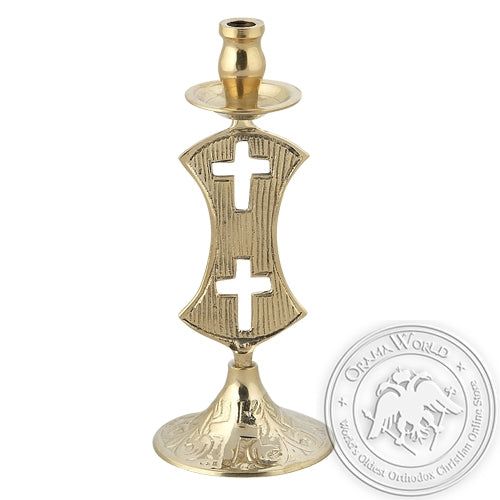 Byzantine Brass Holy Table Candlestick