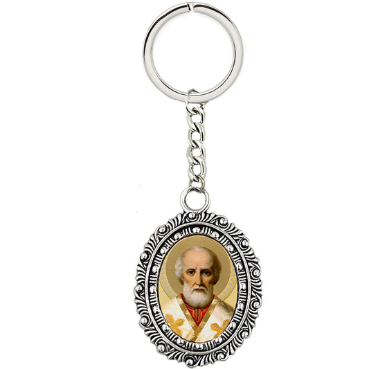 Saint Nicholas Icon - Key Chain 4 1/4 Inch