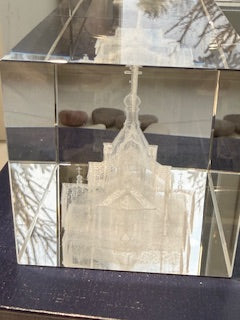 Paperweight - Laser-etched 3D crystal keepsake of the St. Alexander Nevsky Cathedral