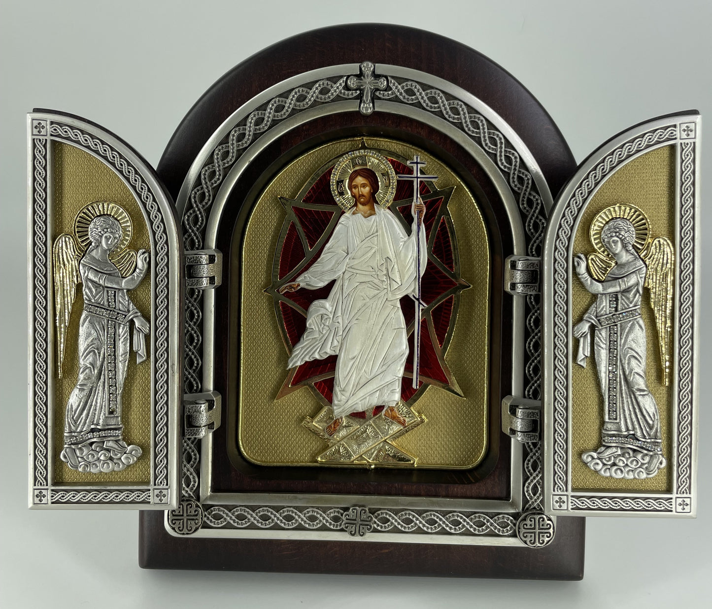 Exclusive High Quality Handmade Triptych of Resurrection of Christ (Воскресение Христово)