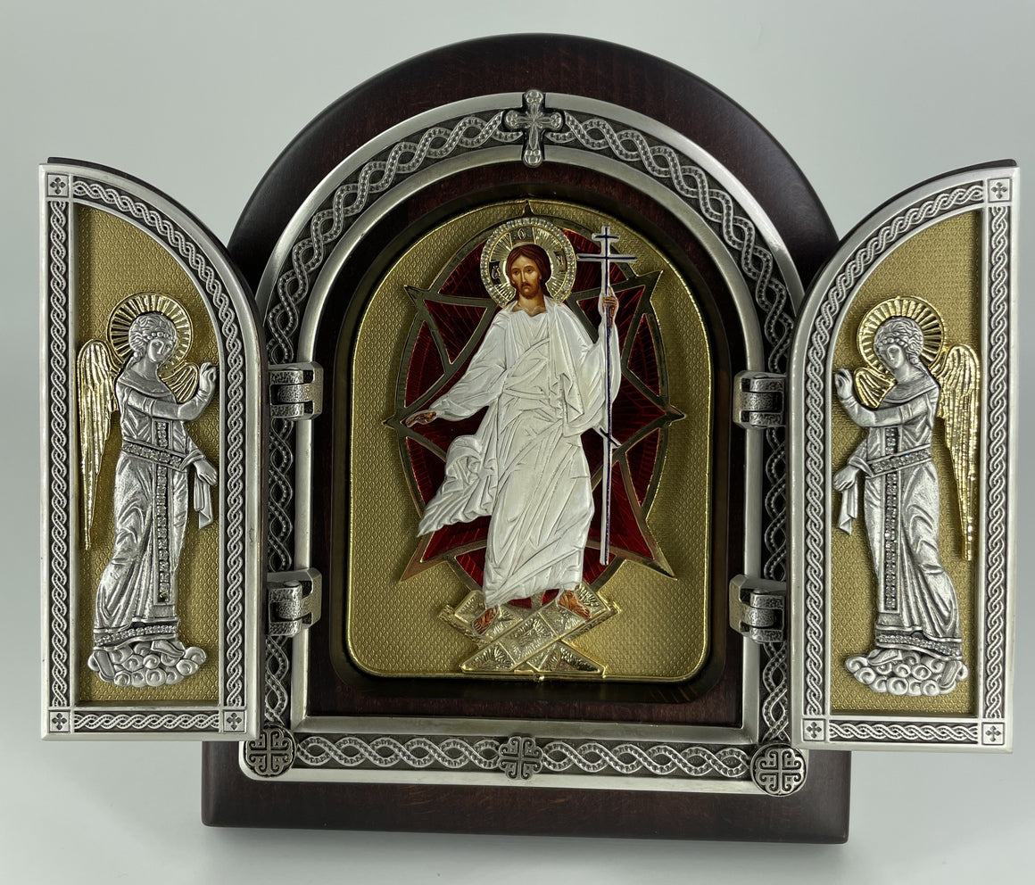 Exclusive High Quality Handmade Triptych of Resurrection of Christ (Воскресение Христово)
