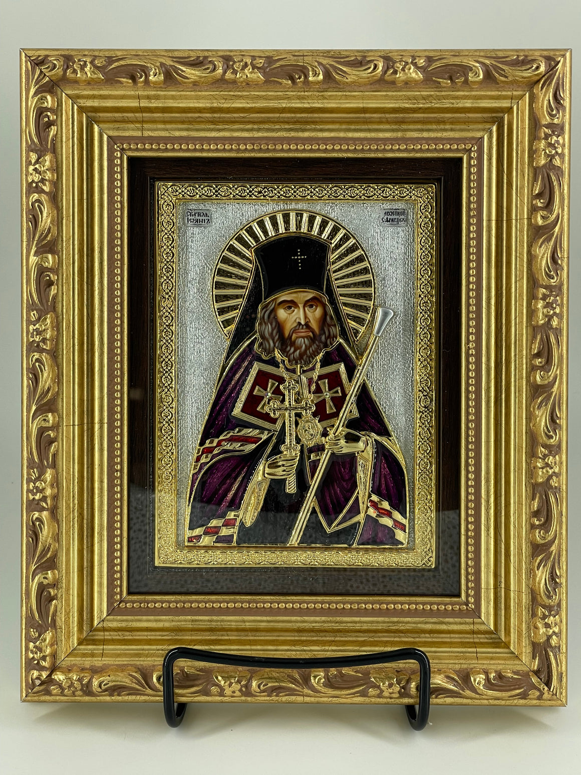 Exclusive High Quality Handmade Icon of St. John of Shanghai and San Francisco