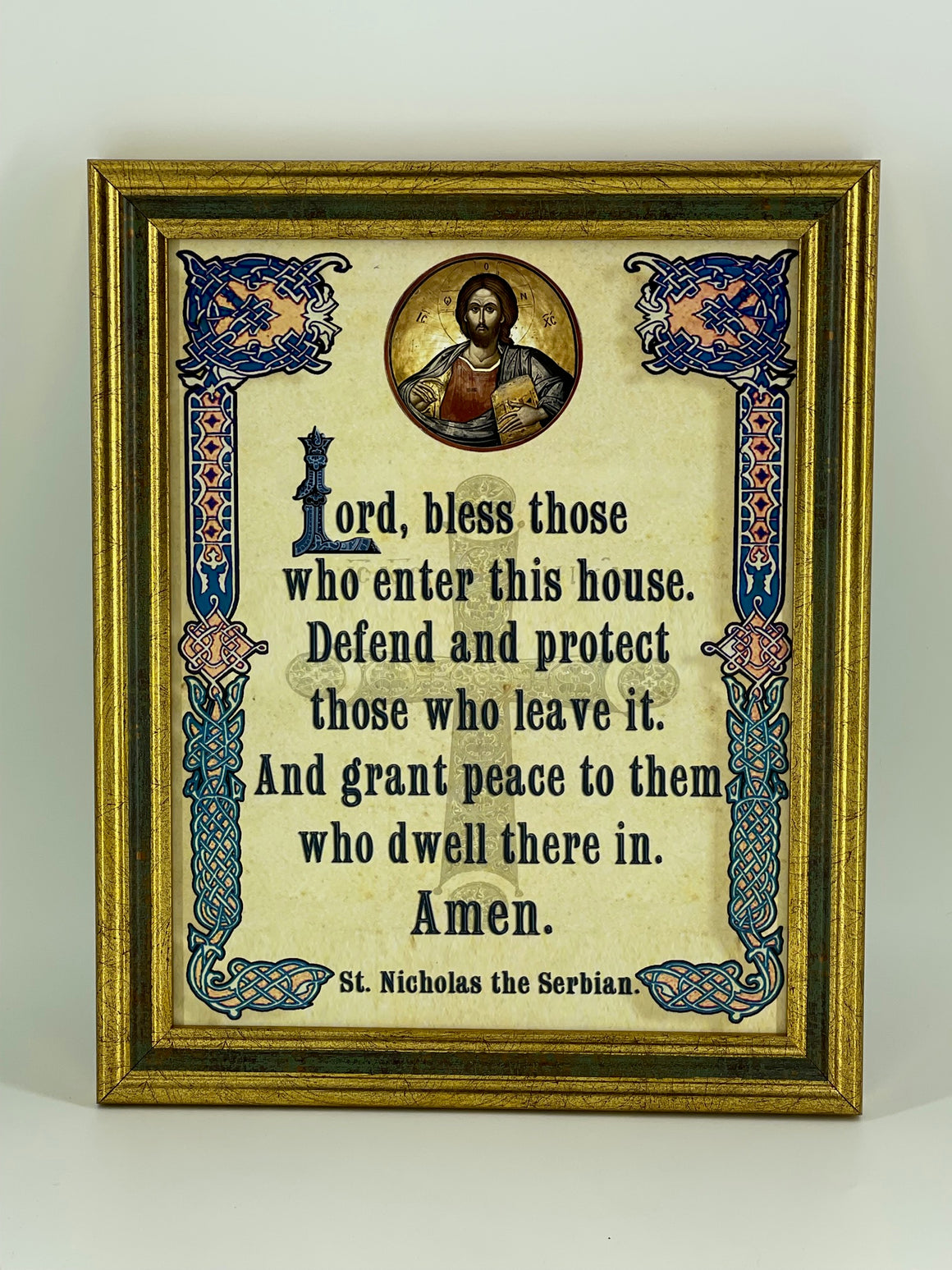 Picture with St. Nicholas the Serbian House Blessing (in English)