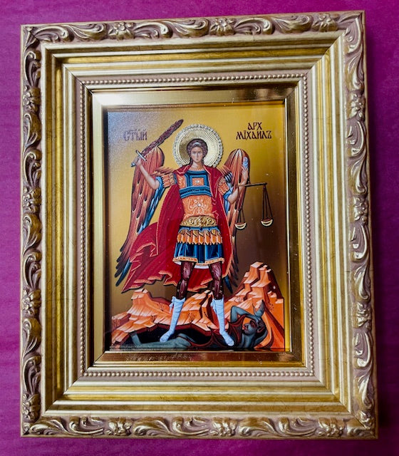 Exclusive High Quality Handmade Icon of Архангелa Михаилa, Архистратигa