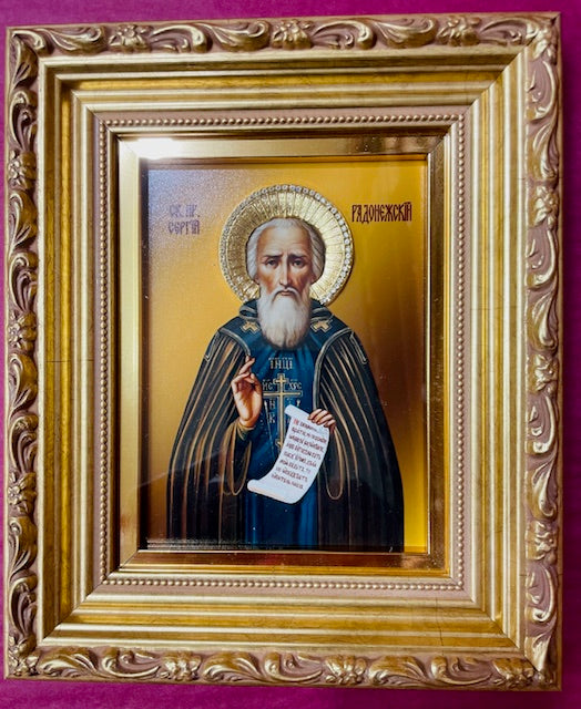 Exclusive High Quality Handmade Icon of Sergius of Radonezh