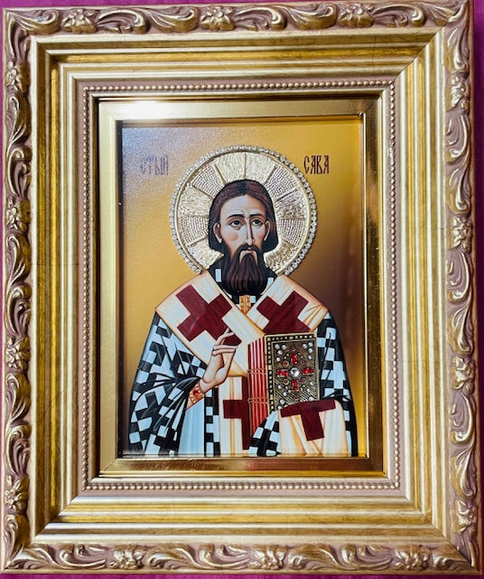 Exclusive High Quality Handmade Icon of Saint Sava