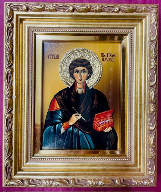 Exclusive High Quality Handmade Icon of Saint Panteleimon