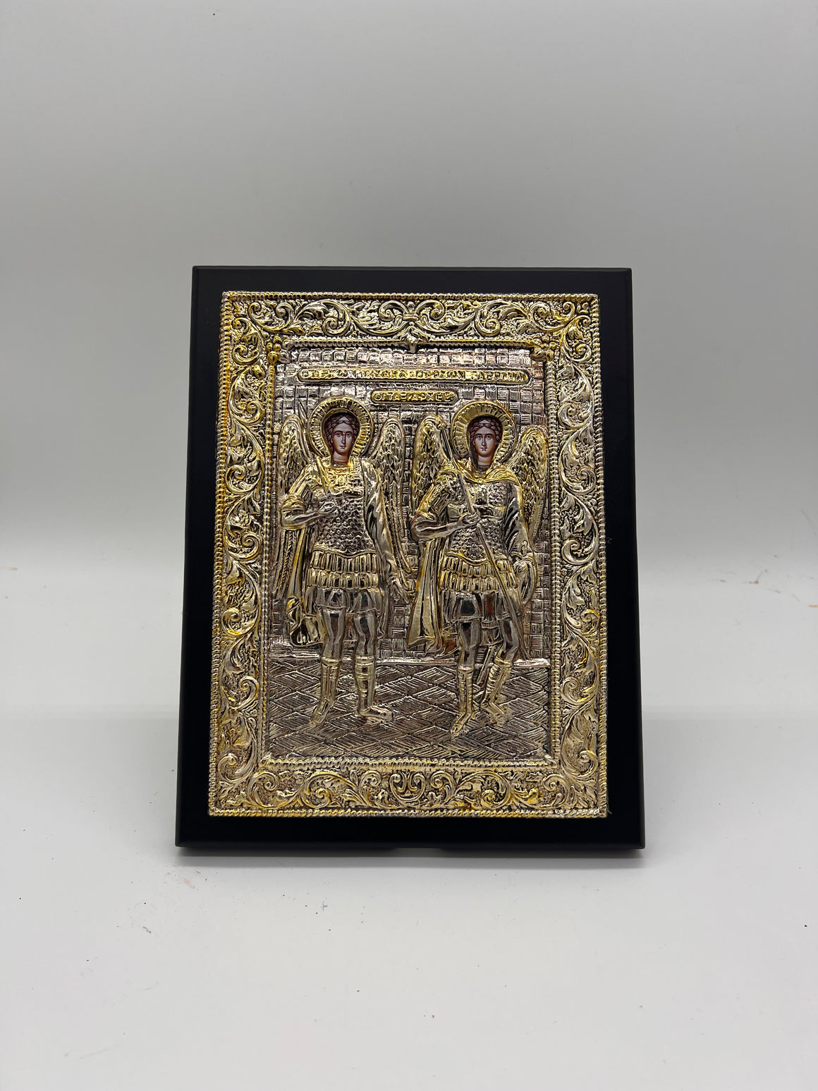 Archangels Michael and Gabriel Silver & Gold Plated Icon