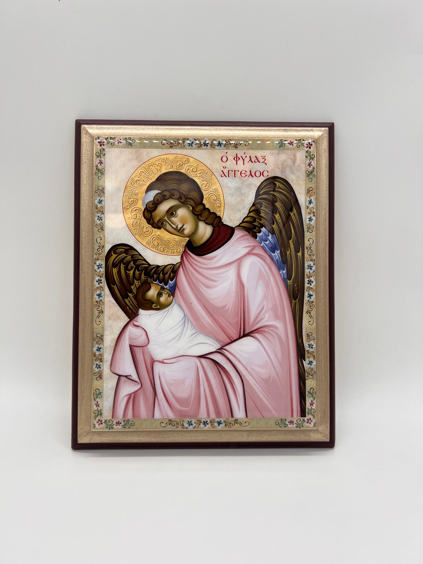 Handmade Guardian Angel Icon From Holy Protection Monastery