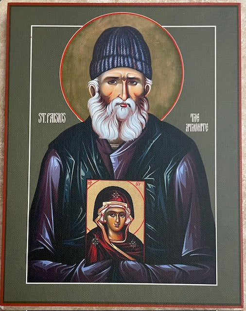 St Paisios the Athonite (Canvas Print, 9 in)