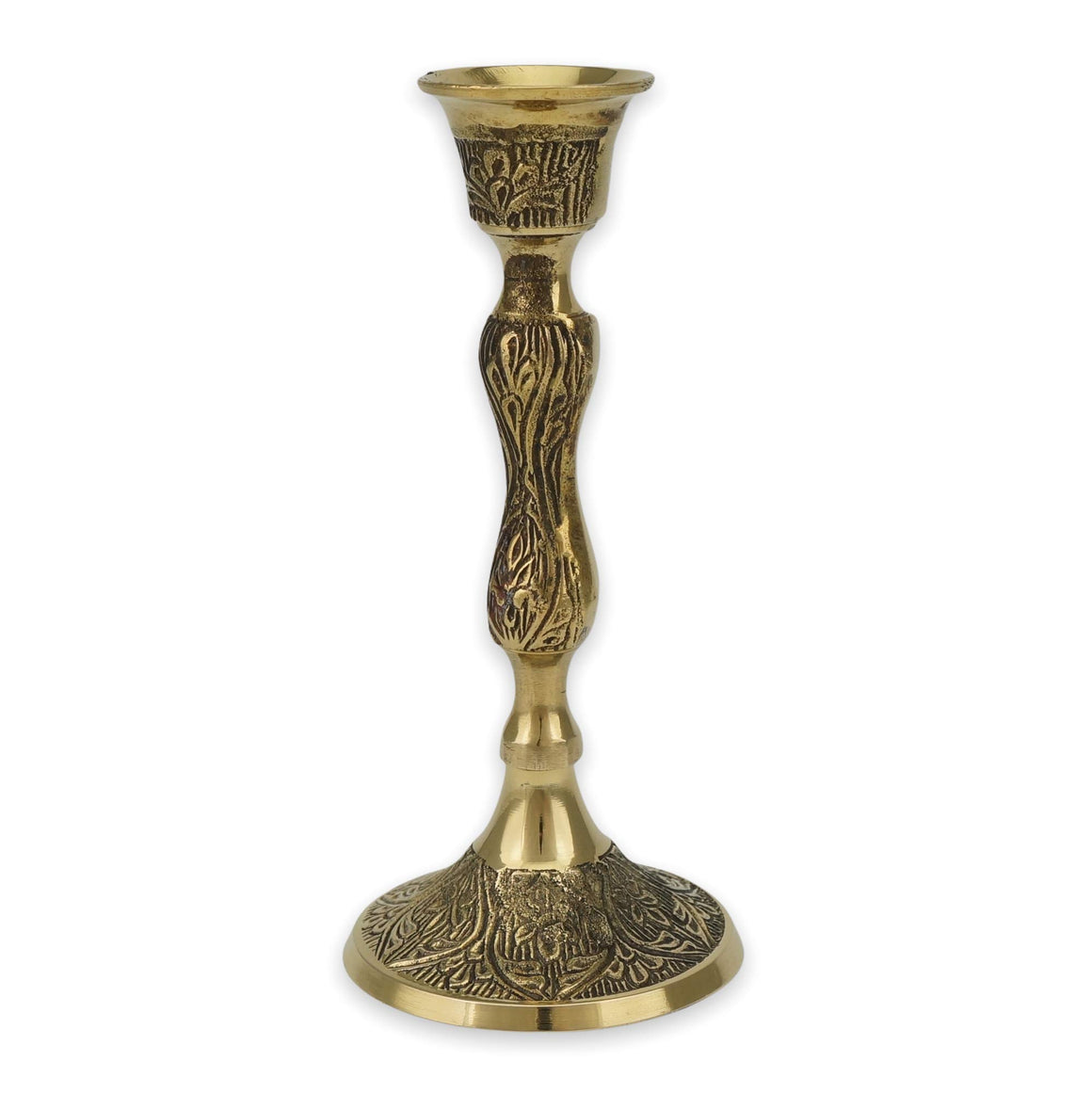 Ornate Brass Taper Candle Holder