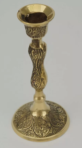 Ornate Brass Taper Candle Holder