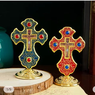 Small Alloy Decor Standing Cross