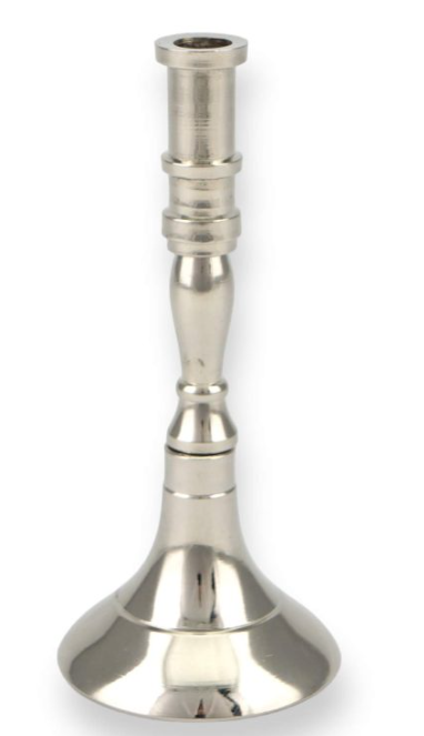 Nickel Plated Brass Candlestick Holder