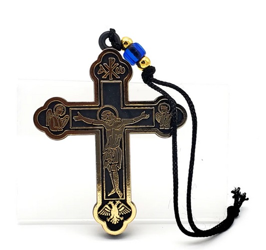 Car Icon - Hanging Byzantine Cross black