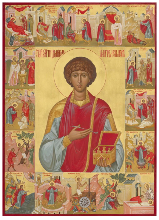 St. Panteleimon the Great Martyr and Healer Icon St. Panteleimon (Life In Border)