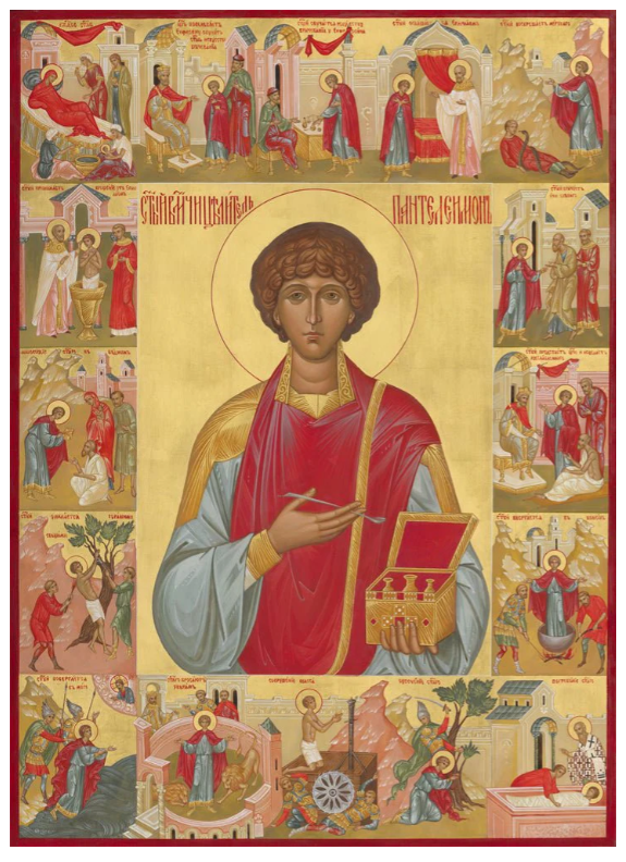 St. Panteleimon the Great Martyr and Healer Icon St. Panteleimon (Life In Border)