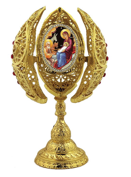 Filigree Nativity Icon Egg