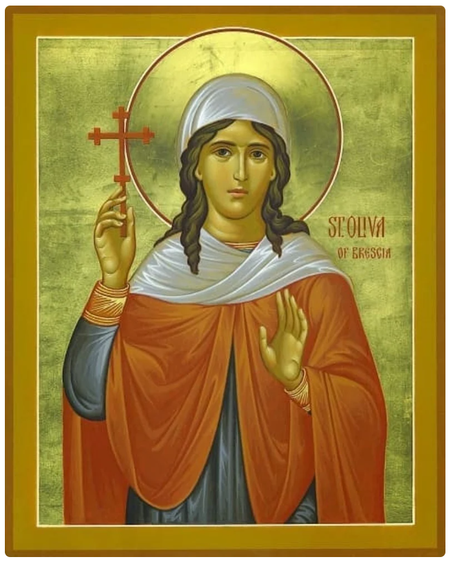 Saint Olivia of Brescia  - 6" x 5"