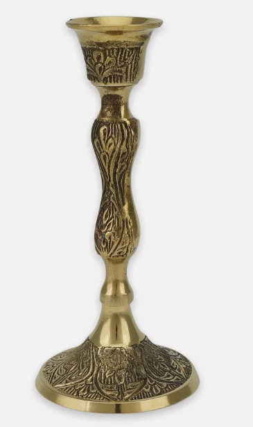 Ornate Brass Taper Candle Holder