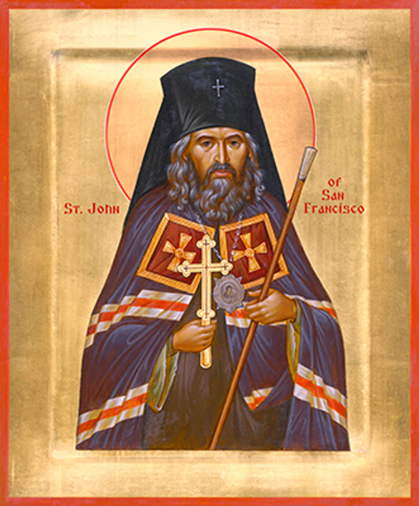 St. John of San Francisco  Icon 4 x 5 inches