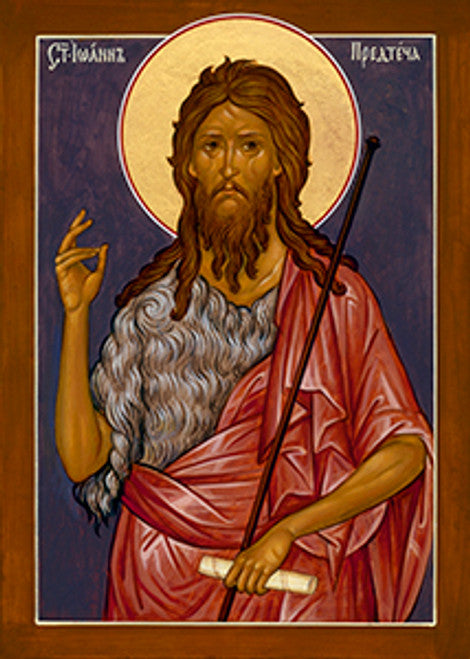 St. John the Baptist Mounted Icon 6"x 4.5"