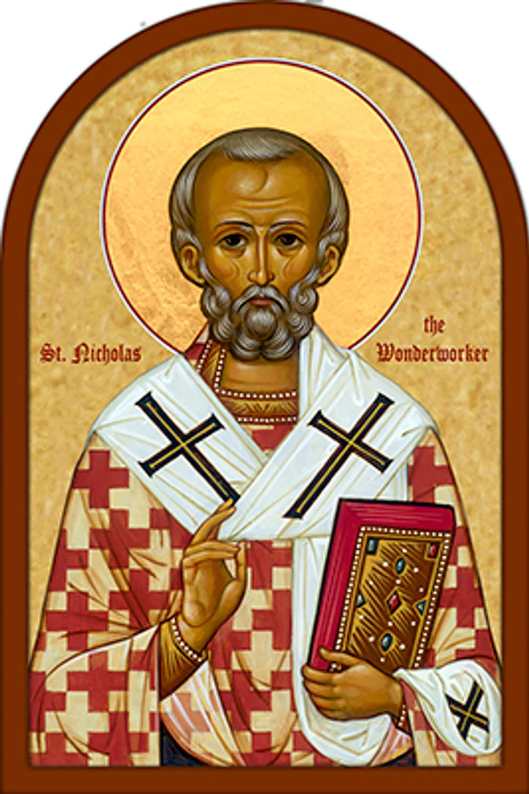 St. Nicholas the Wonderworker (Arched Icon)