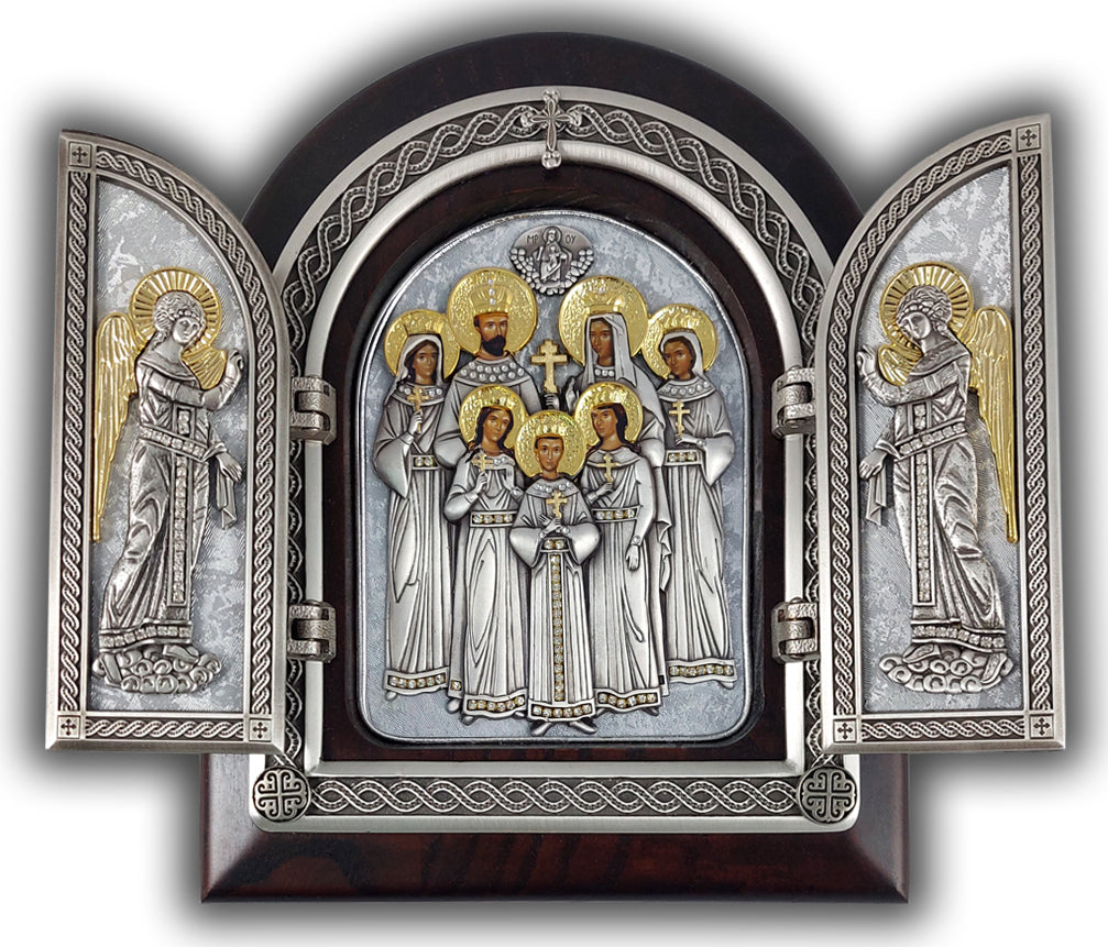 Exclusive High Quality Handmade Triptych of Royal Great Martyrs