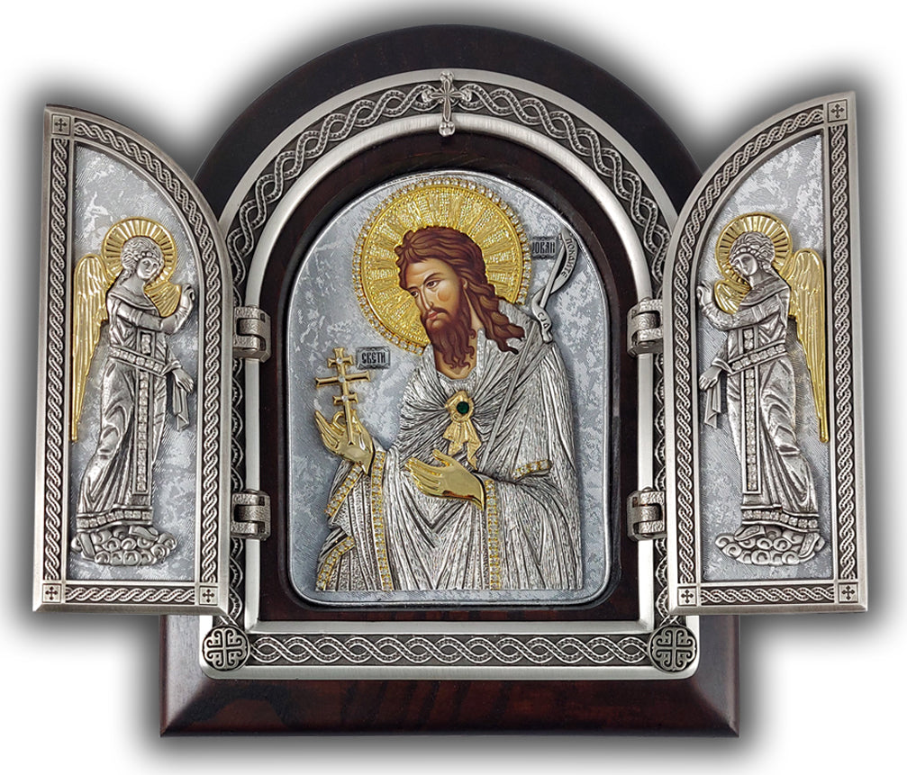 Exclusive High Quality Handmade Triptych of Saint John the Baptist (Святой Иоанн Креститель)