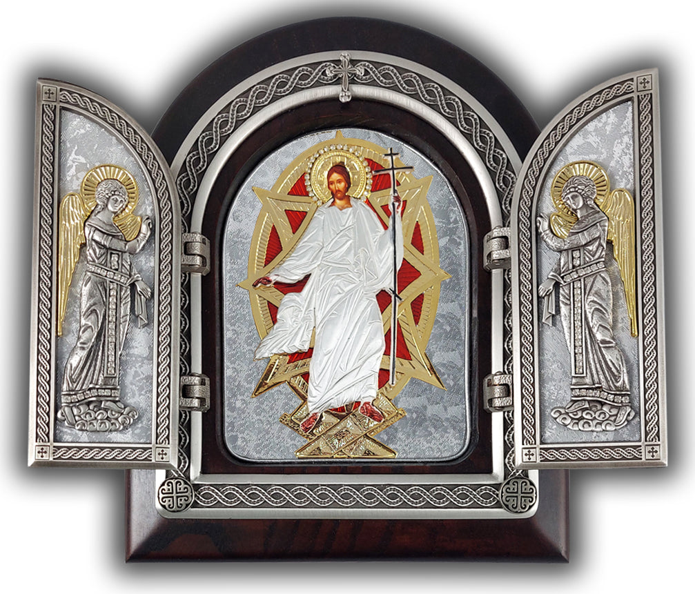 Exclusive High Quality Handmade Triptych of Resurrection of Christ (Воскресение Христово)