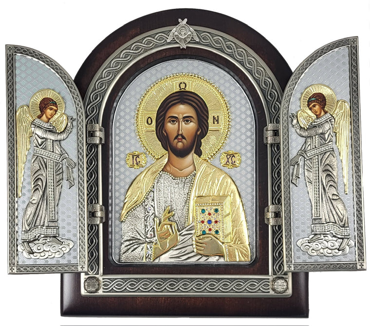 Exclusive High Quality Handmade Extra-Large Triptych of Christ the Savior