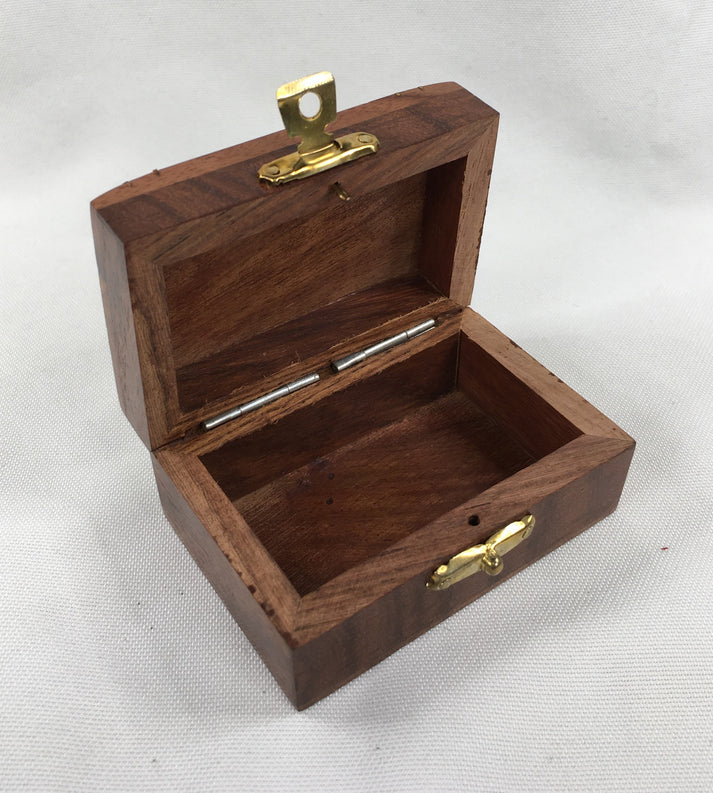 Ornated Wooden Box 3 x 2.5 x 1.5 in.