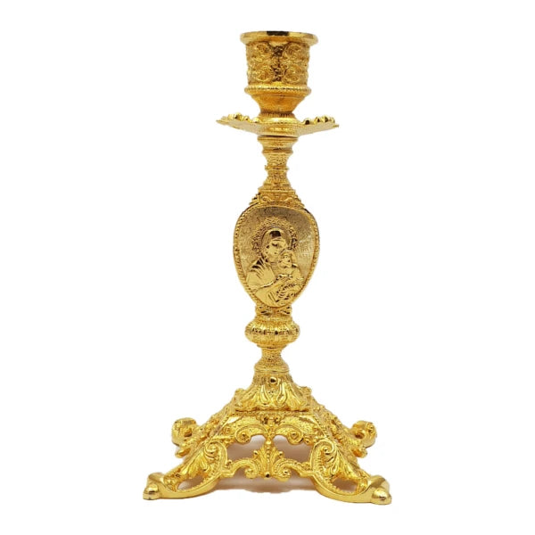 Gold-plated metal candle stand (Candlestick)