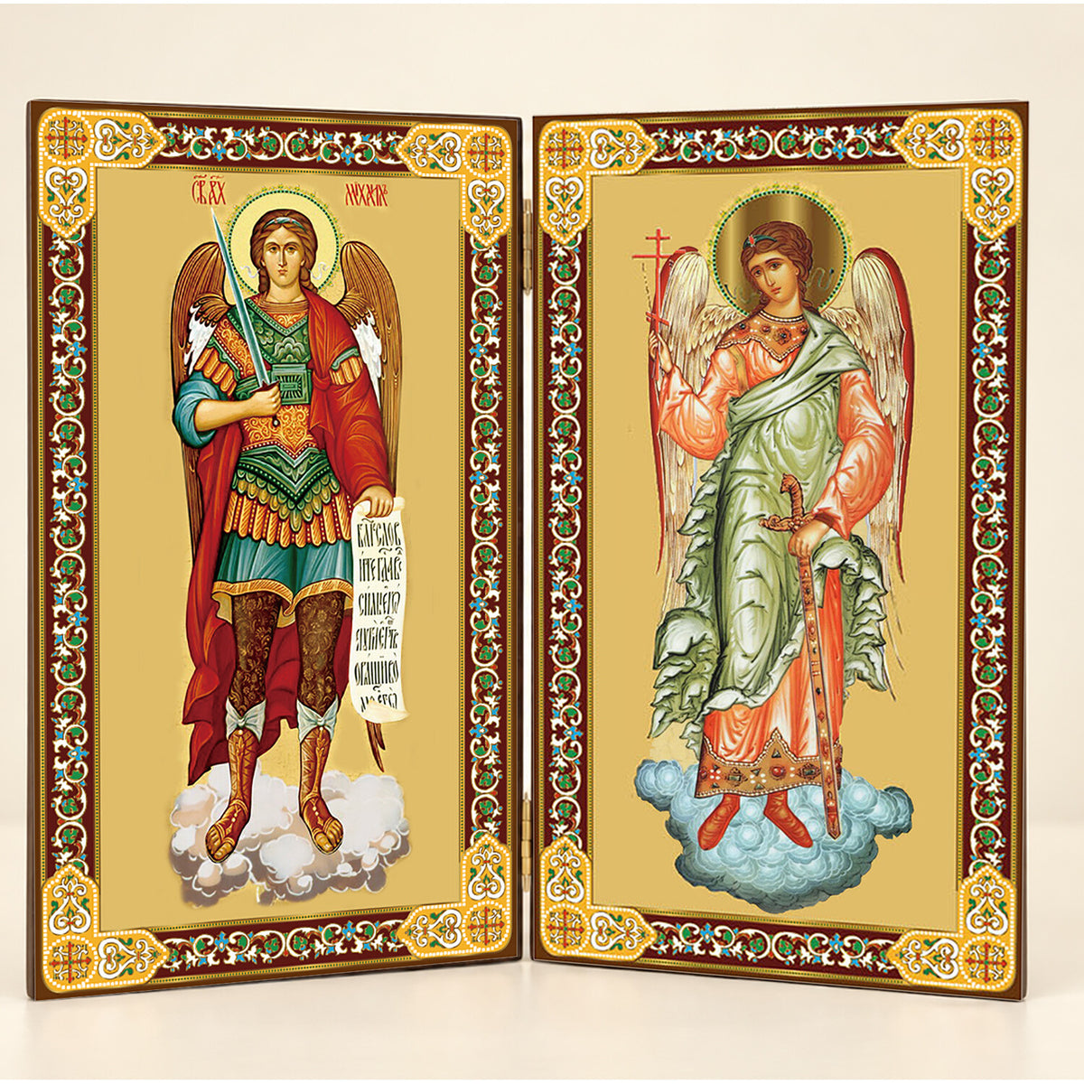 Archangel Michael & Guardian Angel Icon Diptych