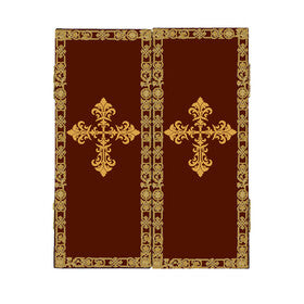 Virgin Mary Christ Icon Triptych With Archangels Michael and Gabriel - Gold Foil 5 1/16 Inch, Virgin Mary Feodorovskaya