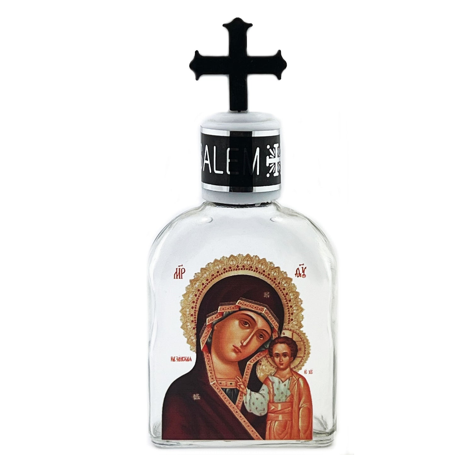 Holy Water Glass Bottle With Icon